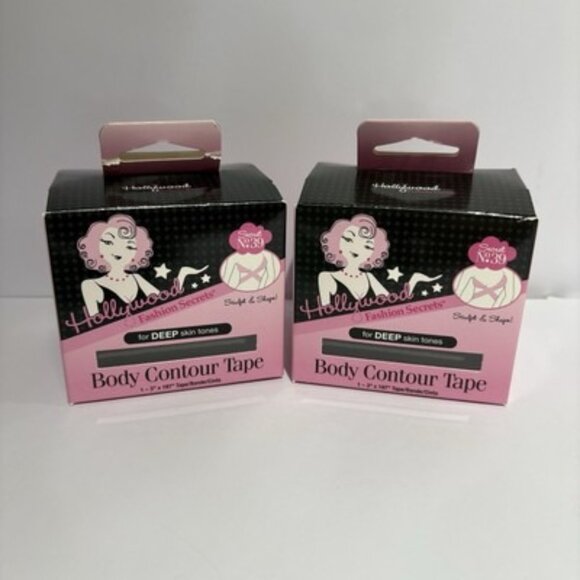 Hollywood Fashion Secrets Body Contour Tape for DEEP Skin Tones Lot Of 2 - Picture 1 of 5